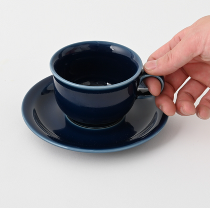 白山陶器 BOLD系列咖啡茶杯連碟 海軍藍 | 波佐見燒